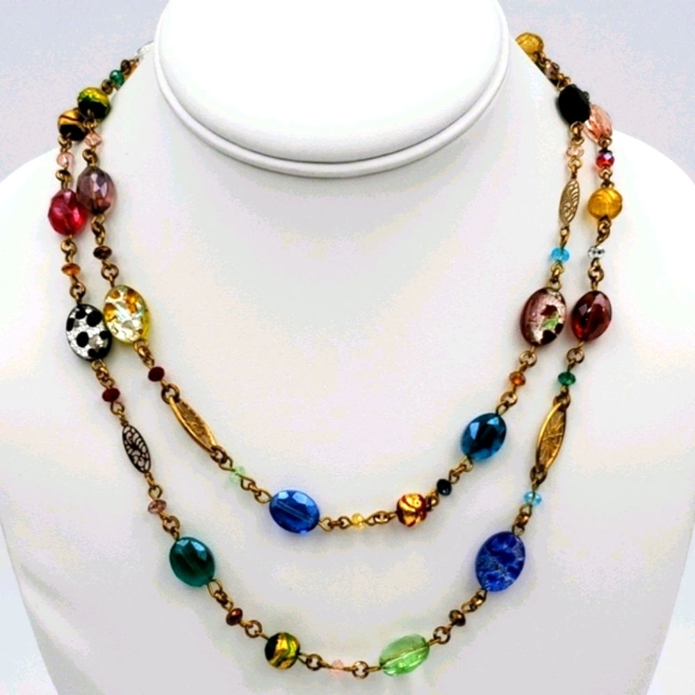 Premier Designs Multi Colored Beads Necklace - image 2